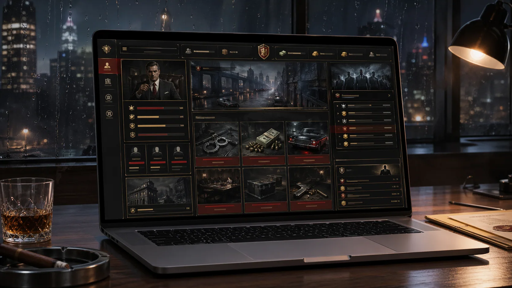Games like Torn City comparison scene with text-based RPG progression and mafia systems.